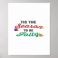 Tis The Season To Be Careful Classic Stickers Poster