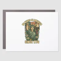 No Kings In America Statue Of Justice For Immigran Car Magnet