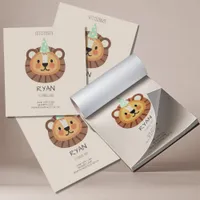 BUDGET Cute Lion Minimalist Invitation Notepad