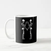 Skeleton Heart Hands Sign Halloween Costume Classi Coffee Mug