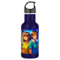 Anime Characters Colorful Art  Stainless Steel Water Bottle
