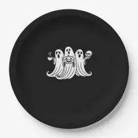 Spooky Coffee Sipping Pumpkin Holding Paper Plates