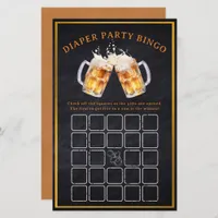 Huggies Chuggies Beer Diaper Party Bingo Game