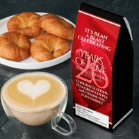 Elegant 26th Rose Wedding Anniversary Celebration Roasted Coffee