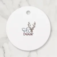 Oh Deer Retro Classic Design Favor Tags