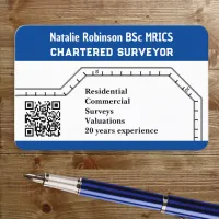 Chartered Surveyor QR Code Modern Template Business Card