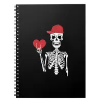 Roll Skeleton Hands Heart Valentines Day Skull Notebook