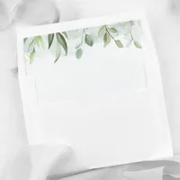 Rustic Watercolor Greenery Floral Wedding Envelope Liner