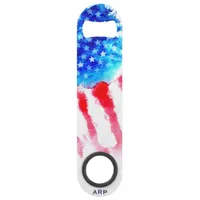 *~* American Flag Military Veteran Red White  Blue Bar Key