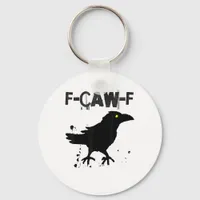Grunge Coffee F Caw F Crow Humor Creative Style Keychain