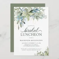Elegant Eucalyptus Greenery Bridal Luncheon Invitation
