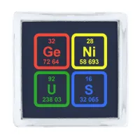 Genius Periodic Table Of Elements Science Silver Finish Lapel Pin