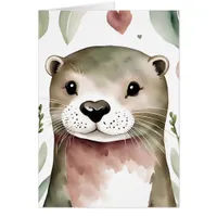Adorable Otter Watercolor