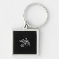 Crow, F-Caw-F Funny Bird Retro Graphic Keychain