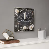 Celebrating Love and Memories on a Special Day Square Wall Clock