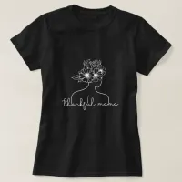 Thankful Mama Typography T-Shirt