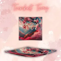 Red & Pink Cherry Blossoms |  Trinket Tray