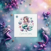 Under the Sea Theme Cute Mermaid Birthday Favor Tags