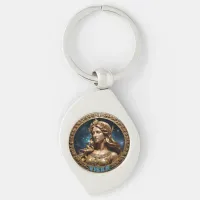 Virgo astrology sign keychain