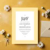 Celestial Yellow Wedding Invitation