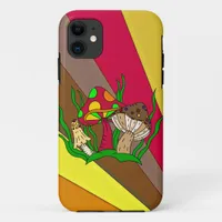 Retro Mushrooms Vintage Colors Pop Art  iPhone 11 Case