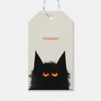 Grumpy Black Cat Gift Tags