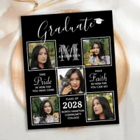 Budget Graduation Elegant 5 Photo Collage Invite