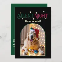 Classic Noel Funny Pet Dog Christmas Photo Holiday Card