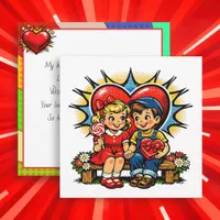 Happy Valentine's Day | Retro Pop Art Vintage Card