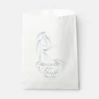 Light Blue Leafy Foliage Favor Bag
