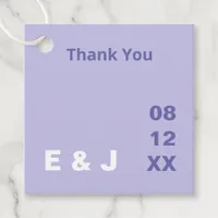 Modern Lavender Purple Wedding Favor Tags