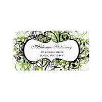 green, return address label