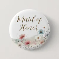 Maid of Honor | Wildflower Bridal Shower Button