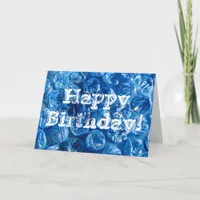 Blue Bubble Texture, Happy Birthday! Card