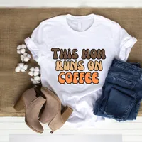 This Mom Runs on Coffee Retro T-Shirt