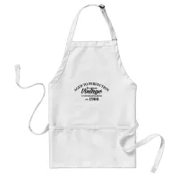 Vintage aged to perfection old age funny adult apron