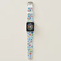 Summer beach with starfish, shells and pebbles apple watch band