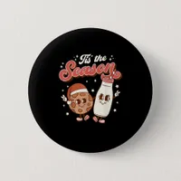 Tis Season Retro 70s 80s Vintage Groovy Cute Button