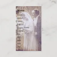 Vintage Bride and Groom Business Card