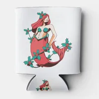 Christmas Mermaid Can Cooler