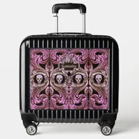 Goth Pink Ornament with Skull Personalized  Luggage