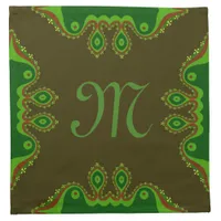 Eastern Bohemian Monogram Wedding Custom Napkin