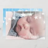 Whimsical Stars Baby Photo Birth Announcement