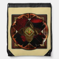 Autumn Elegance: The Floral Medallion Drawstring Bag