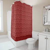 Vintage Red Shower Curtain