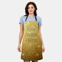 Create Your Own Metallic Gold Glitter Faux Foil Apron