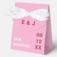 Pink Magenta Modern Wedding Favor Boxes