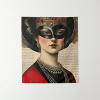  Masquerade  Woman Tapestry