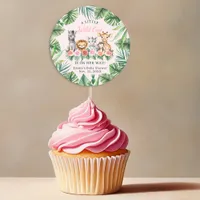 Jungle Safari Girl Baby Shower Favor Stickers 