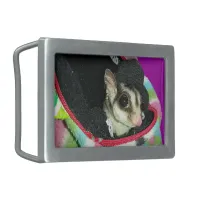 Cute Sugar Glider Dress Up Photo Rectangular Belt Buckle